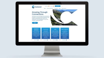 An image of the Crestwood website inside a desktop monitor.