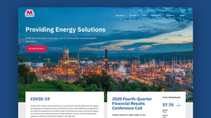 A screenshot from the Marathon Petroleum website.