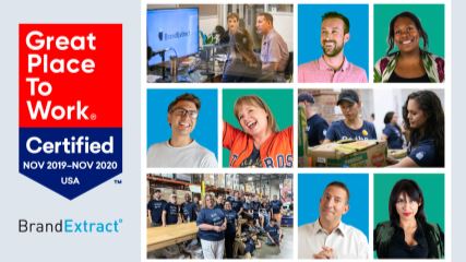 The "Great Places to Work" certification stamp.