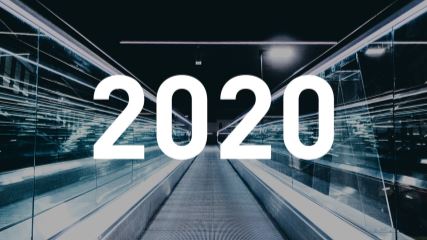 Hallway with text "2020" over the image