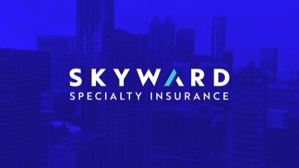 The Skyward Specialty logo on a blue background.
