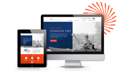 The new Helios OcciGuide website displayed on a desktop and tablet.