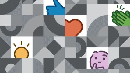 A graphic of LinkedIn reactions