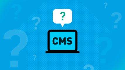 A picture of a laptop surrounded by question marks