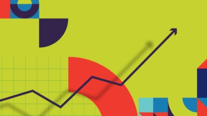 Chart showing business growth from brand strategy
