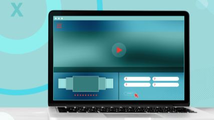 Illustration of a browser window on a laptop showcasing different accessibility features