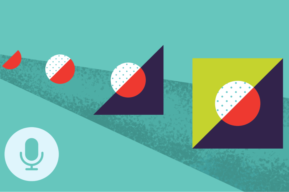 A series of shapes slowly adding more parts to themselves