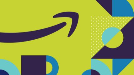 The Amazon logo surrounded by BrandExtract colors.