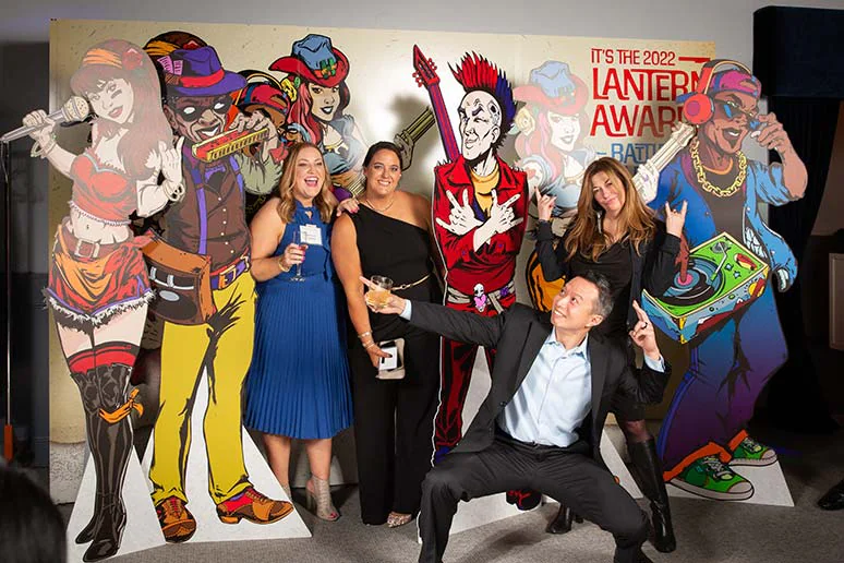 The BrandExtract team posing by the 2023 AMA Lantern Awards