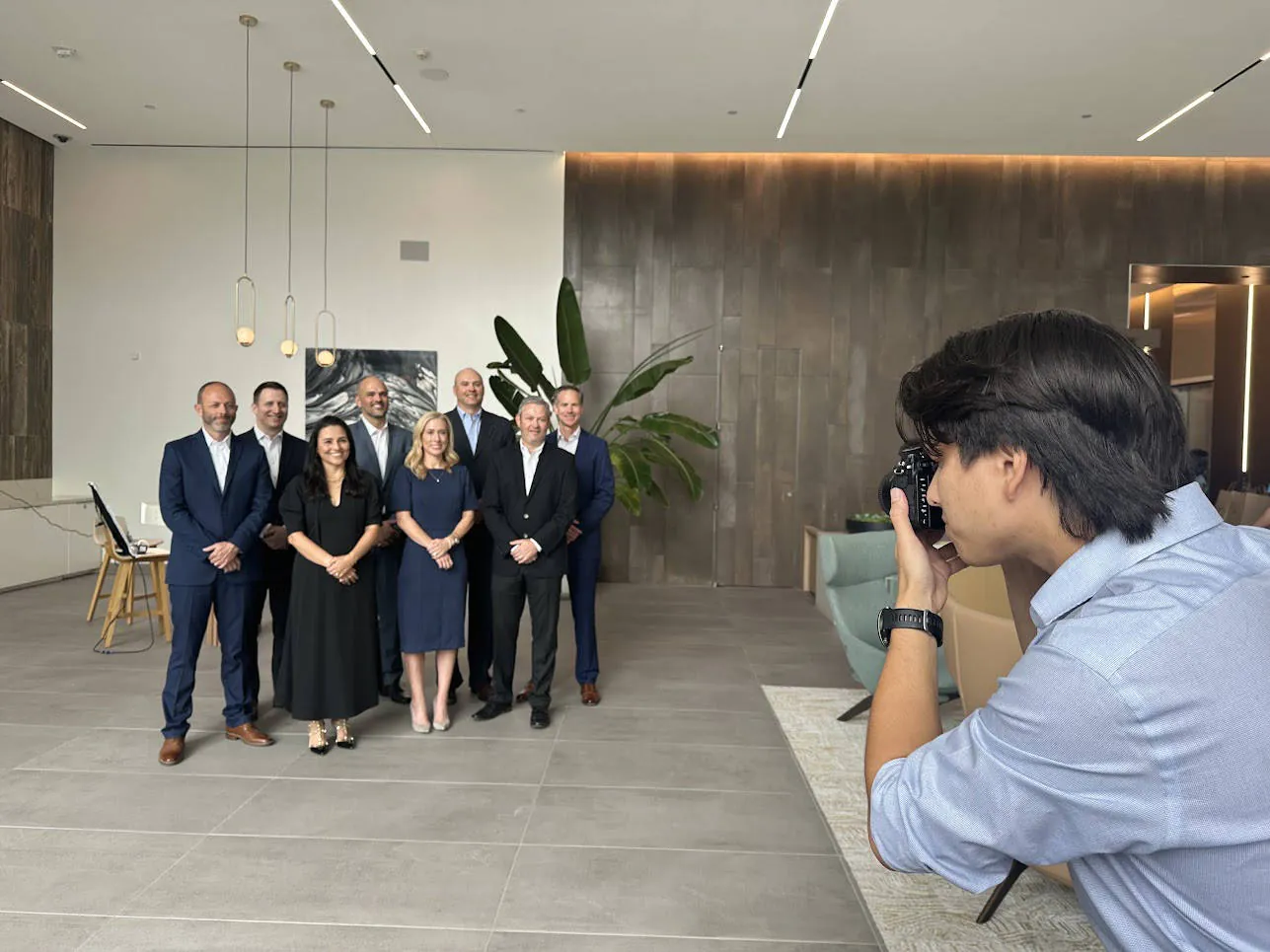 BrandExtract taking photos of the Milestone executive leadership team